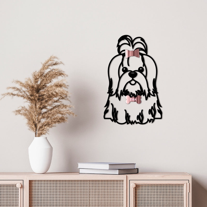 Quadro 3D Cachorro Shih tzu Decoração Super Fofa Para a seu Ambiente