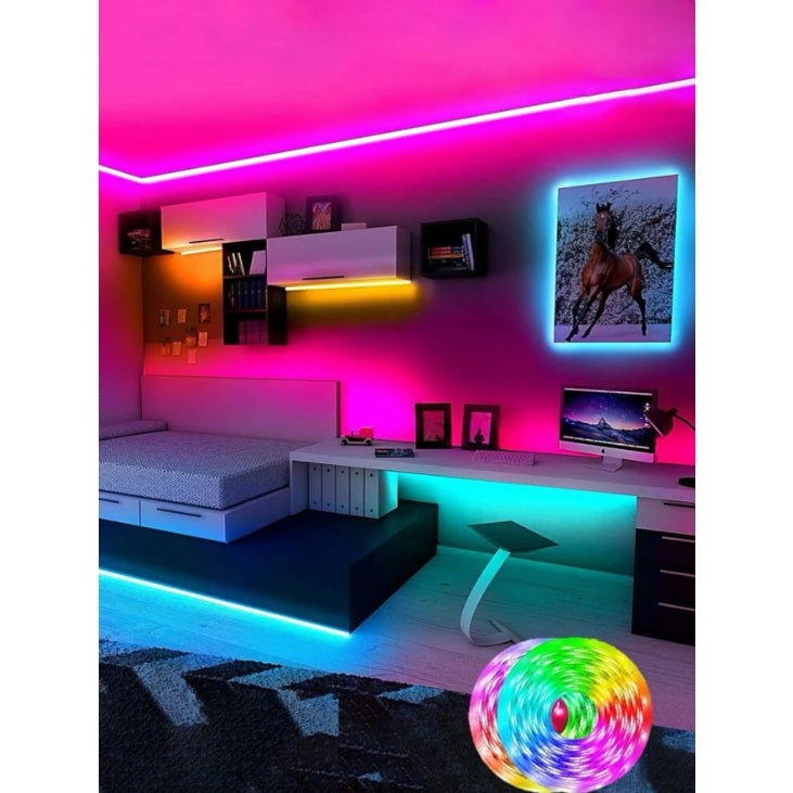 Fita de LED Mangueira Neon 5 Metros IP65 Flexível Com ou Sem Fonte | 8 Cores